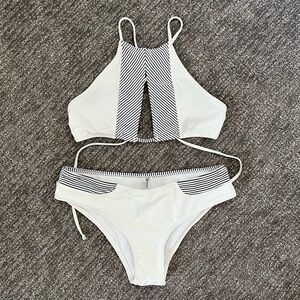 White Halter Neck Bikini